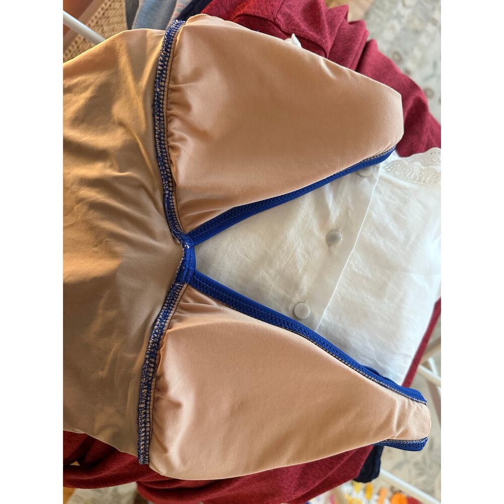 J.Crew Royal Blue V-Neck Ruched One Piece Swimsuit 2 Vacation Coastal Nantucket - Picture 5 of 5